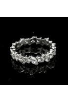 HALF ETERNITY RING WITH MARQUISE CUT DIAMONDS