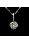 WHITE GOLD PENDANT WITH INVISIBLE SETTING DIAMONDS