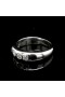 WHITE GOLD BAND RING WITH 5 DIAMONDS 