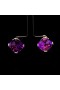 PINK GOLD EARRINGS WITH AMETHYST