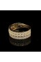 YELLOW GOLD RING WITH 4 ROWS OF DIAMONDS