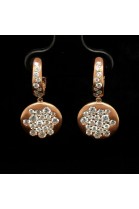 PINK GOLD EARRINGS WITH DIAMONDS