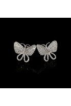 BUTTERFLY EARRINGS WITH DIAMONDS PAVE