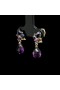 AMETHYST EARRINGS WITH COLOR SAPPHIRE