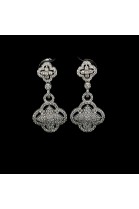 WHITE GOLD EARRINGS WITH DIAMONDS PAVÉ