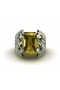 Attractive Gemstone Ring With Lemon Quartz and Diamonds