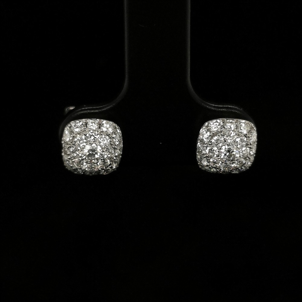 DIAMONDS EARRINGS WITH DOUBLE HALO DIAMONDS