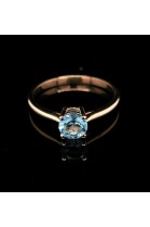 SOLITAIRE RING WITH BLUE TOPAZ