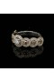 COLORLESS DIAMONDS RING WITH FANCY BROWN DIAMOND ACCENTS