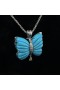 BUTTERFLY PENDANT WITH TURQUOISE & DIAMONDS