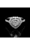 ENGAGEMENT RING WITH HEART CUT DIAMOND WITH DOUBLE HALO