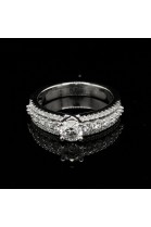RING BAND WITH 0.40 CT. CENTRAL DIAMOND