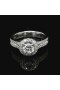 DOUBLE BAND DIAMOND ENGAGEMENT RING WITH HALO