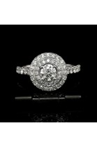 0.43 CT. CENTRAL DIAMOND ENGAGEMENT RING WITH HALO
