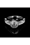 HALO DIAMOND RING WITH ACCENTS