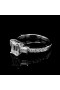 TRILOGY RING WITH 1.00 CT. EMERALD CUT DIAMOND