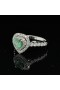 HEART SHAPE COLOMBIAN EMERALD AND DIAMONDS RING