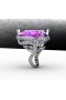 Cocktail Style Ring With Amethyst and Diamonds