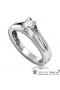 18 Karat White Gold Engagement Ring with Diamond