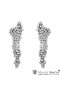 Earrings with a Waterfall of 108 Brilliants