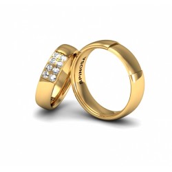 Обручальные кольца из золота 18 карат с бриллиантами