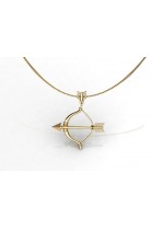 18k Bow And Arrow Gold Pendant