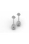 18K Chic Diamond Dangling Earrings