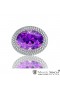 Impressive Ring with Oval Cut Amethyst and 148 Brilliants